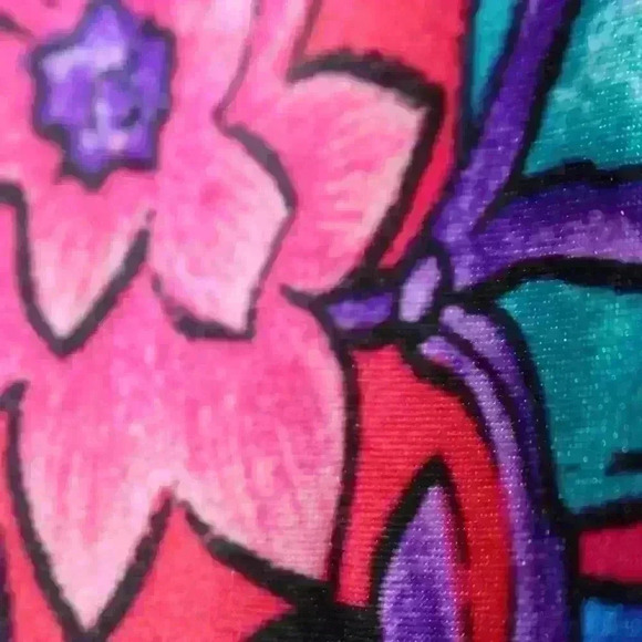 VINTAGE 90s Erica Taylor Mini Satin Slip Dress Floral Lingerie Intimate Large - Picture 8 of 8